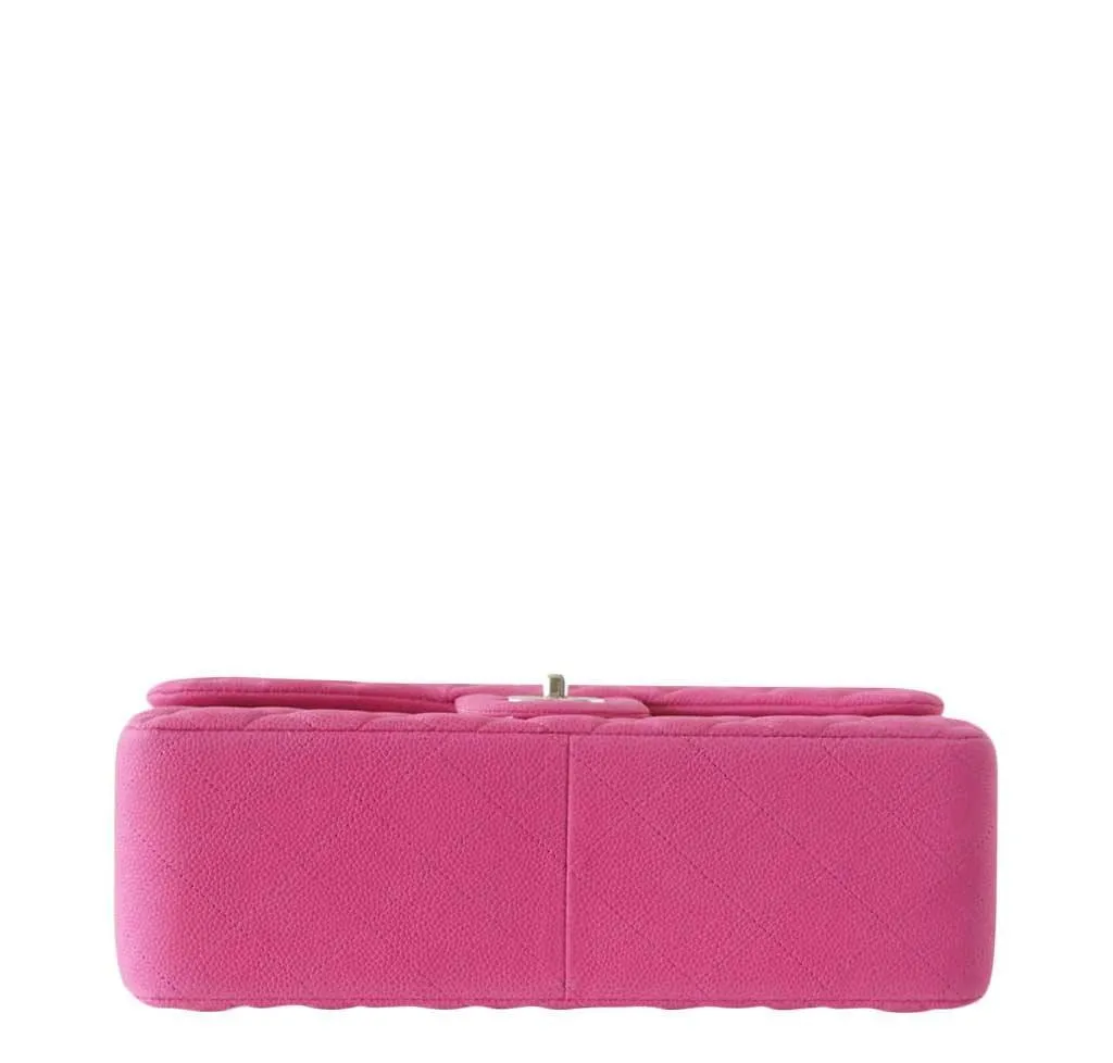 Chanel Double Flap Bag Fuchsia Caviar Leather