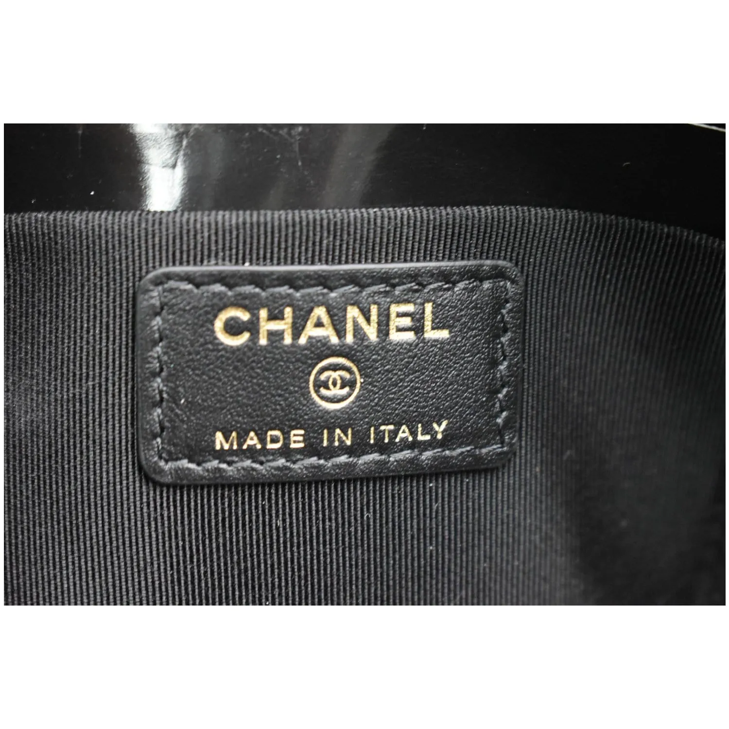 CHANEL French New Wave CC Caviar Quilted Pouch Black
