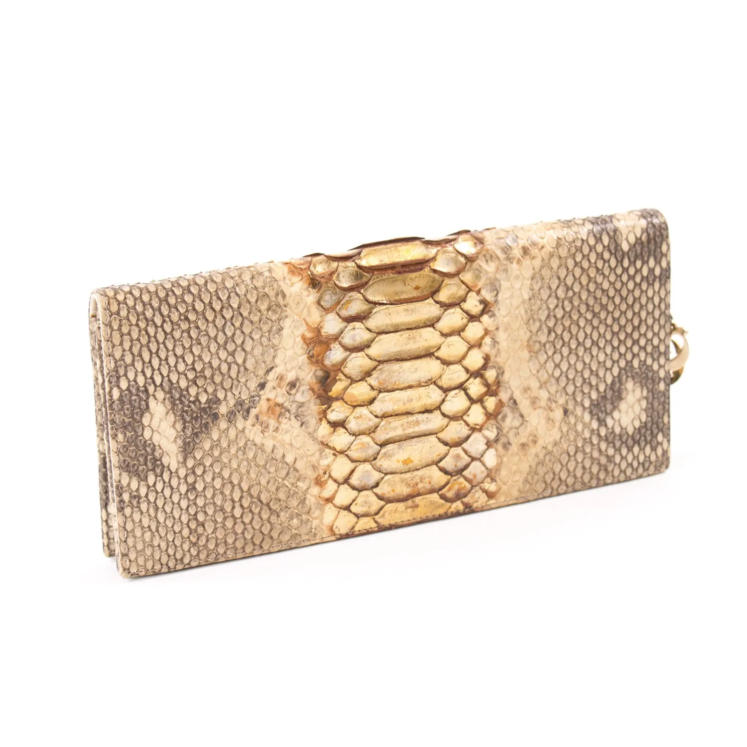 Christian Dior Lady Dior Python Clutch