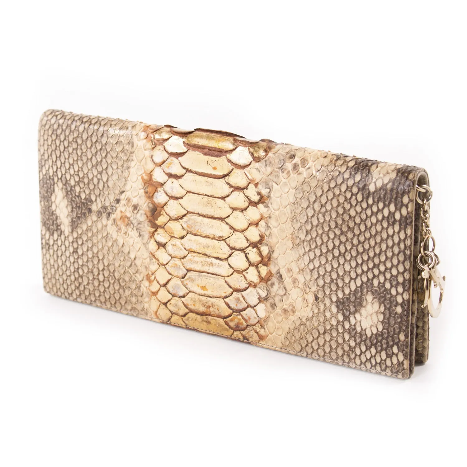 Christian Dior Lady Dior Python Clutch