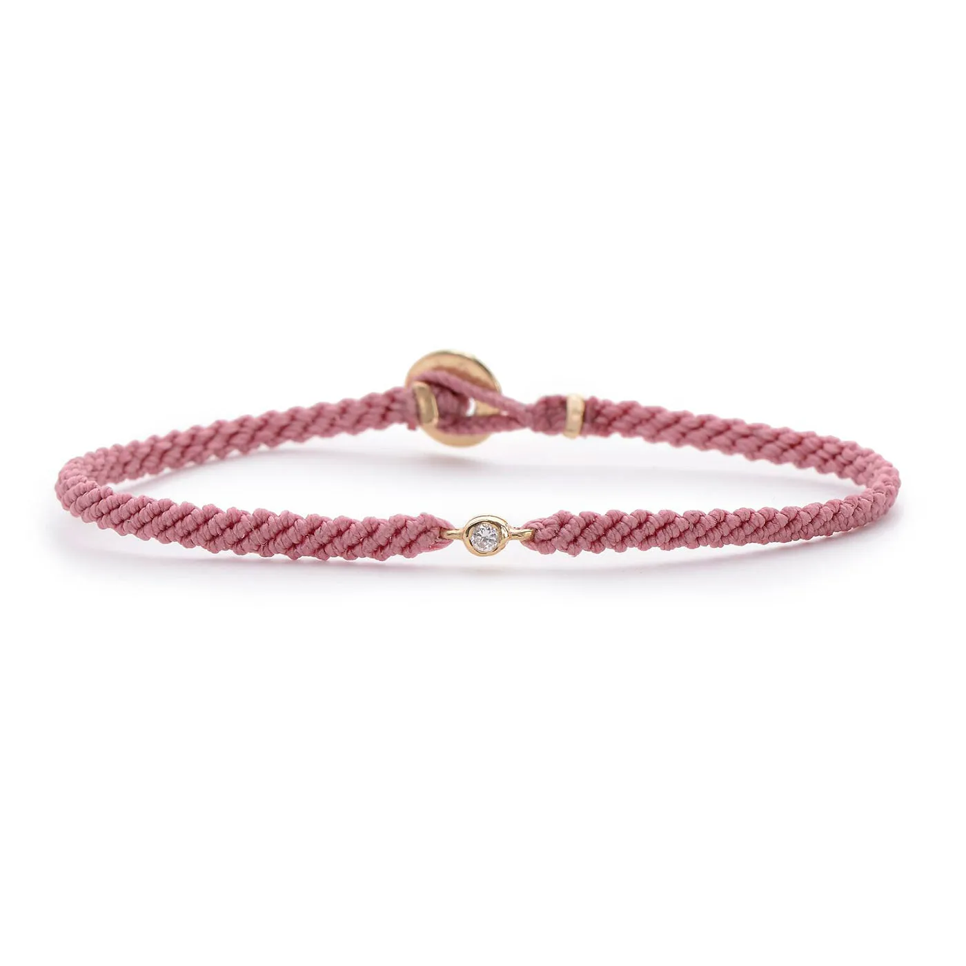 Classic rose woven bracelet with diamond
