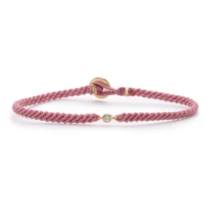 Classic rose woven bracelet with diamond