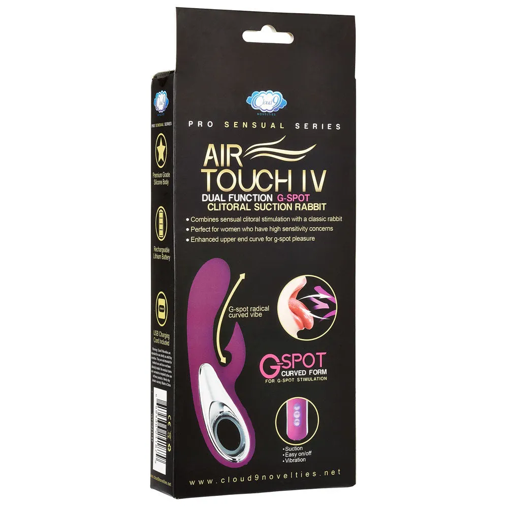 Cloud 9 Pro Sensual Air Touch IV G-Spot Dual Functional Clitoral Suction Rabbit - Purple