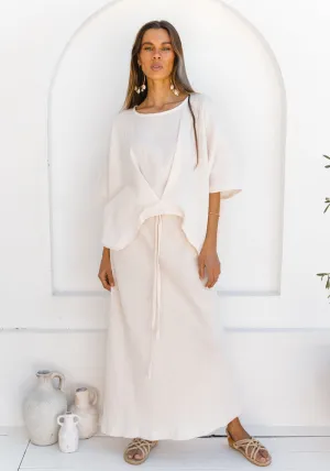 Clunes Maxi Skirt- Shell