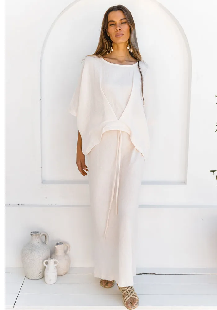 Clunes Maxi Skirt- Shell