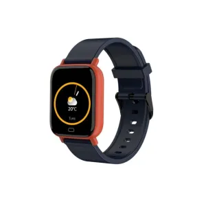 Color: ORANGE-BLACK - Smart Fit Multi Function Smart Watch Tracker and Monitor