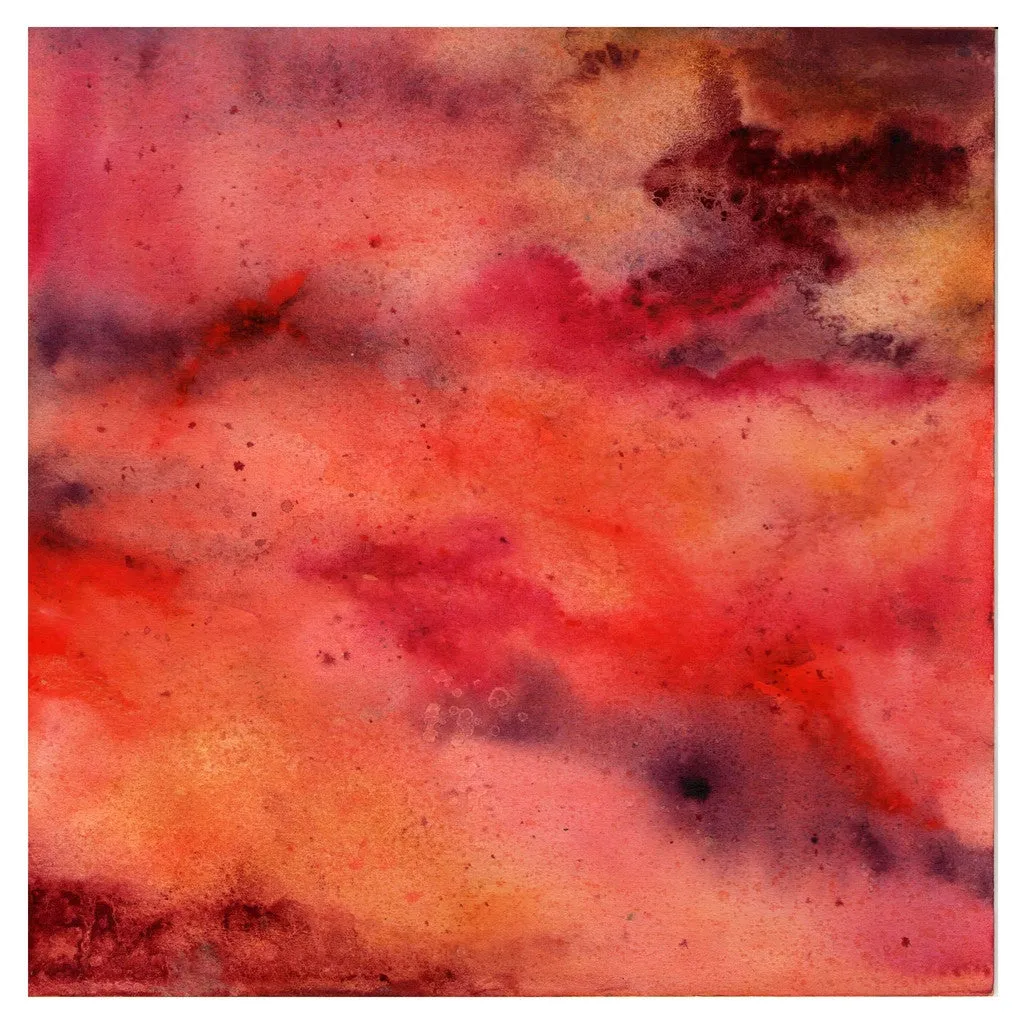 Colorful Digital Watercolor Textures Adhesive Vinyl Sheet