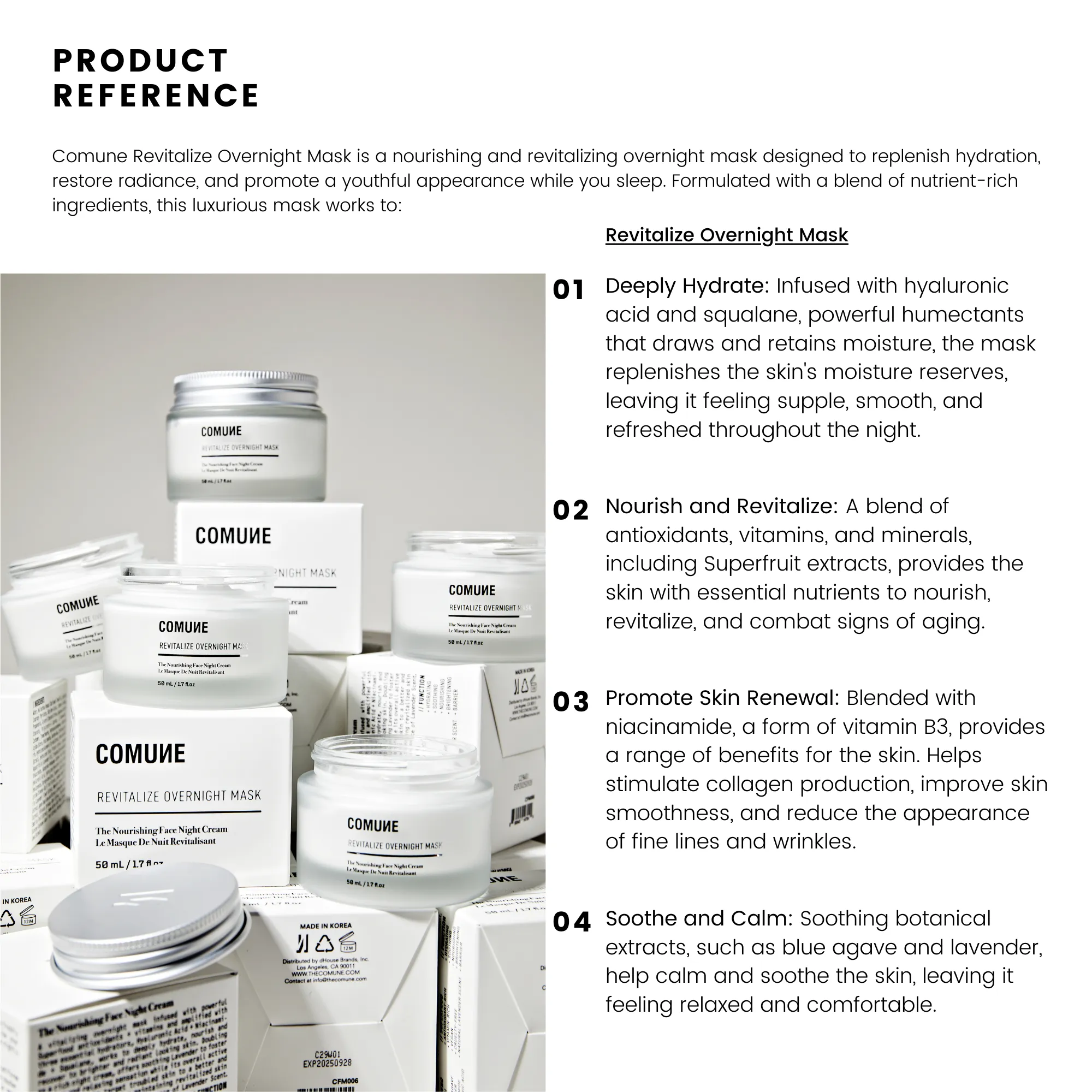 COMUNE REVITALIZE OVERNIGHT MASK