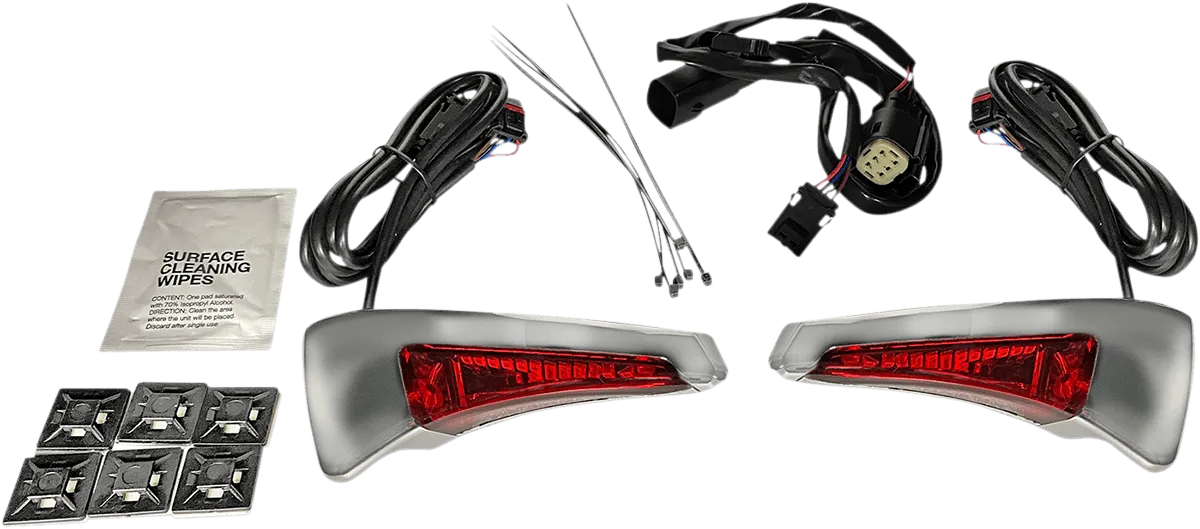 Custom Dynamics CD-TPBR-14BCMRC Tour-Pak Backrest LED - Black With Red Lens