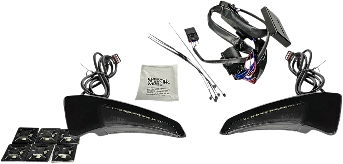 Custom Dynamics CD-TPBR-14BCMRC Tour-Pak Backrest LED - Black With Red Lens
