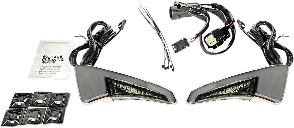 Custom Dynamics CD-TPBR-14BCMRC Tour-Pak Backrest LED - Black With Red Lens