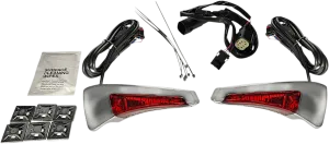 Custom Dynamics CD-TPBR-14BCMRC Tour-Pak Backrest LED - Black With Red Lens