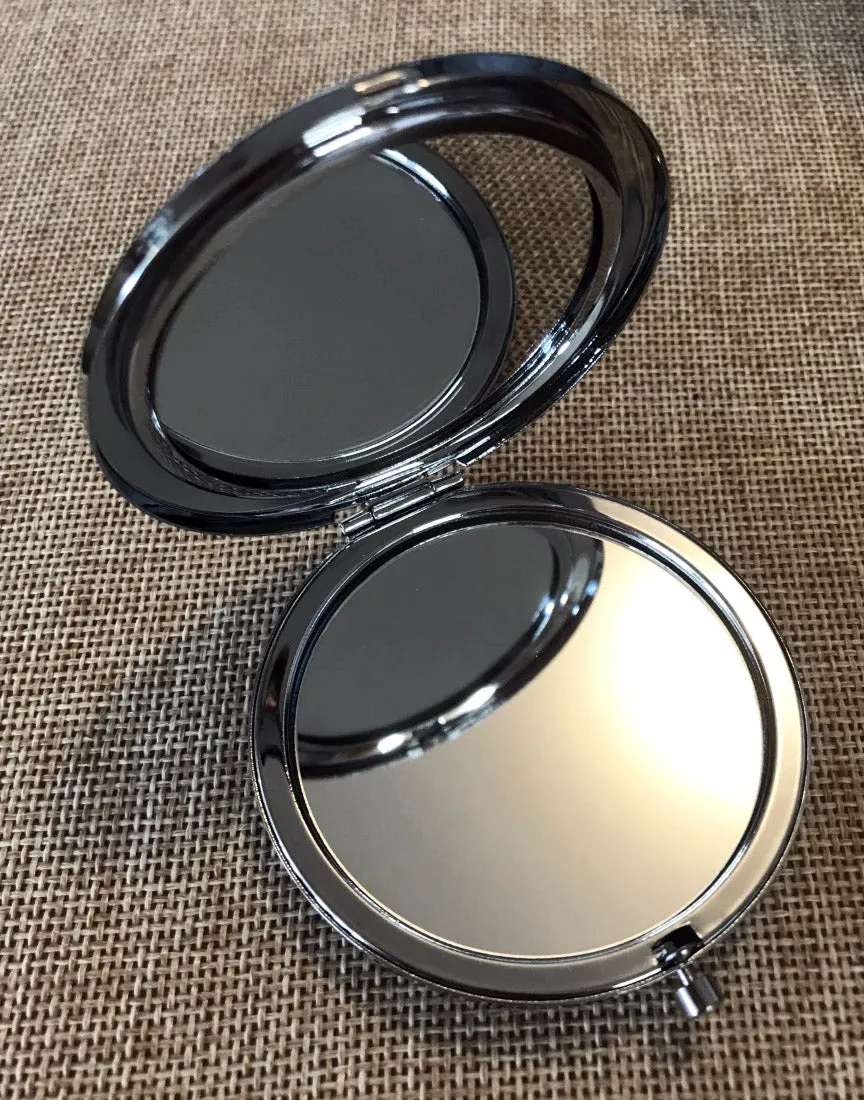 Custom Photo Pocket or Purse Mirror with optional engraving
