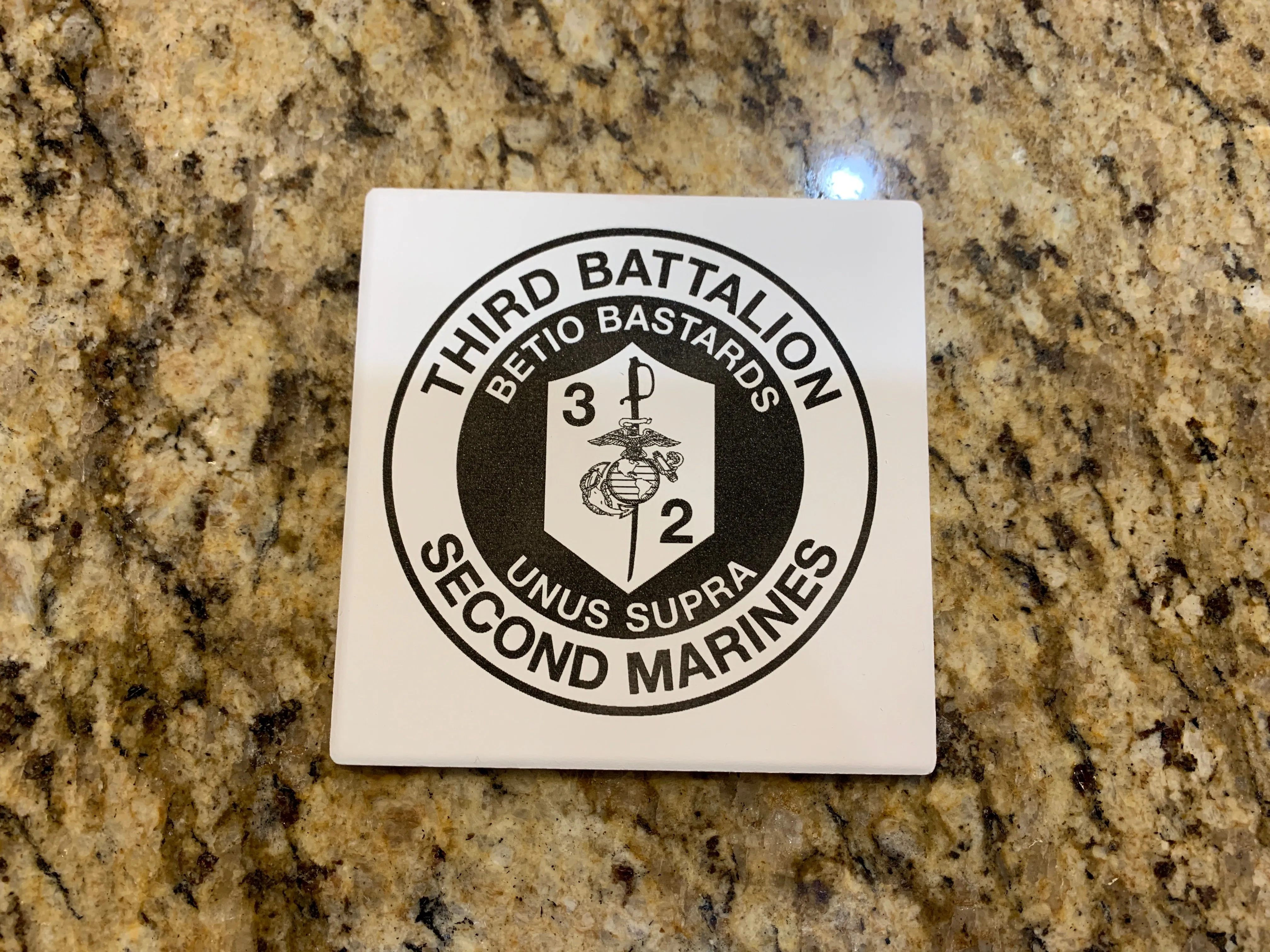 Customized Marine Corps Coasters