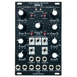 Cwejman DFA-2 Dual Filter Amplifier, Black