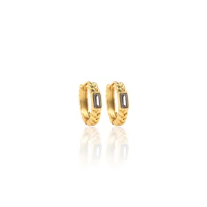 Cz Braided Hoop Earrings