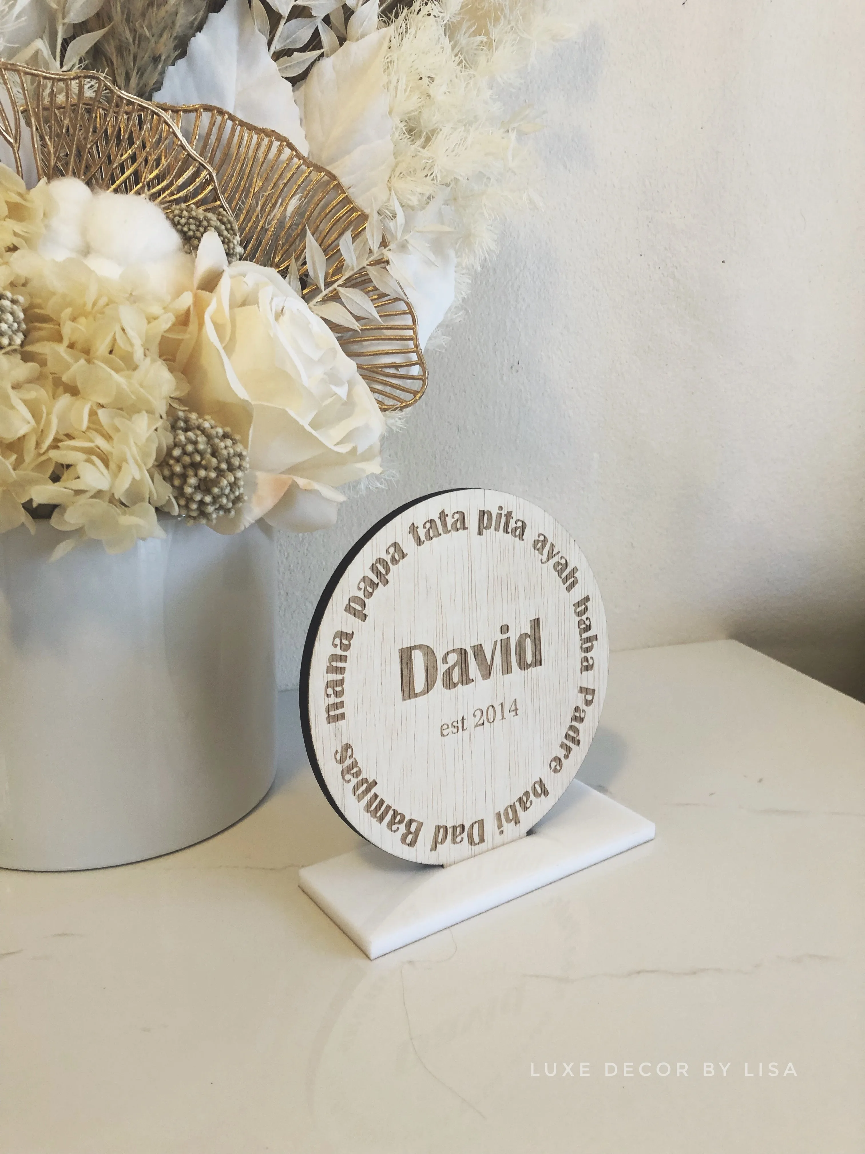 Dad Around The World Freestanding Sign