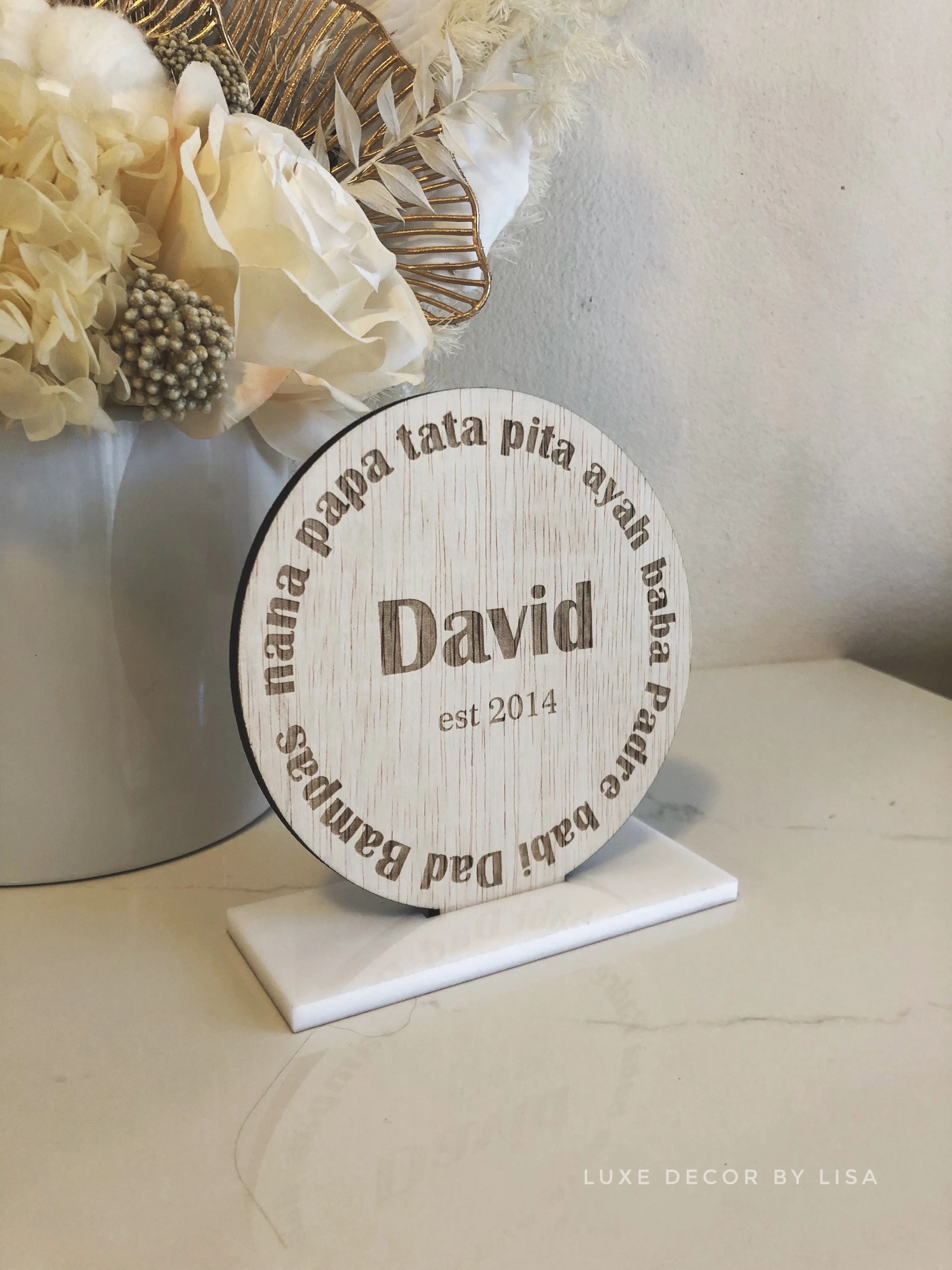 Dad Around The World Freestanding Sign