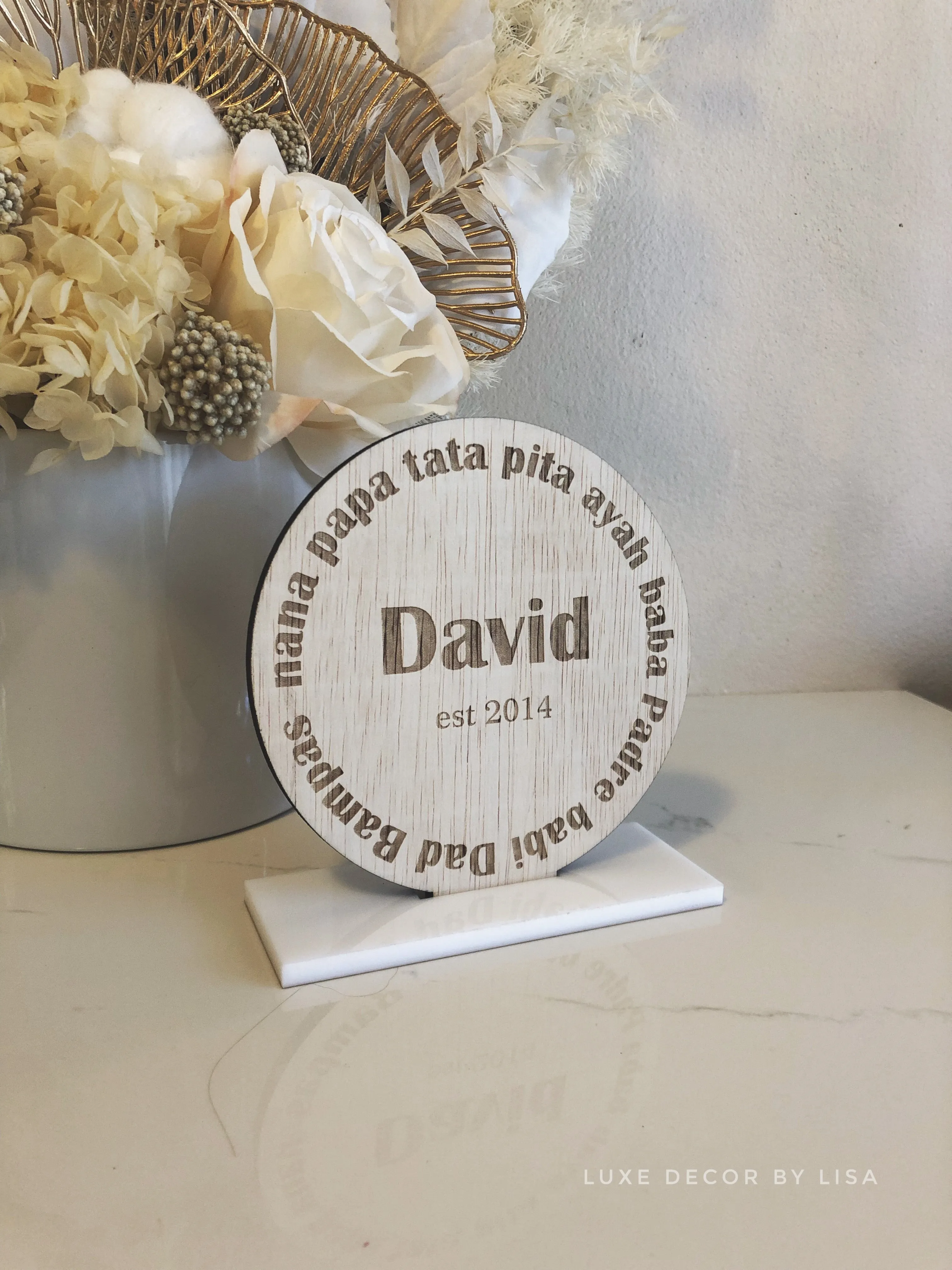 Dad Around The World Freestanding Sign