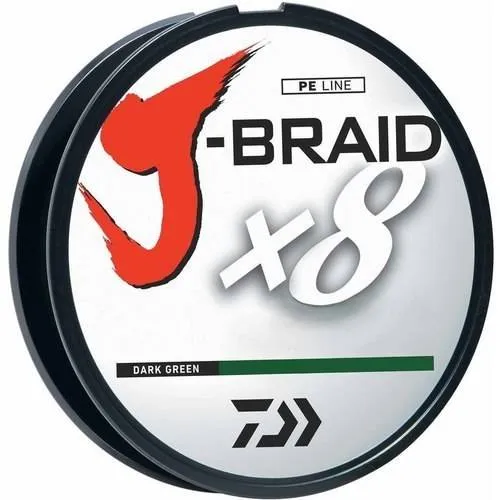 Daiwa J-Braid X8 Dark Green Fishing Line
