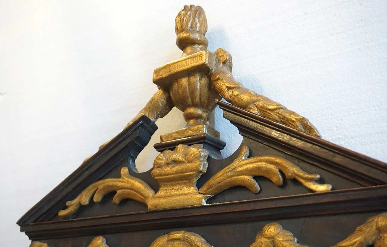 Danish Neoclassical Parcel Gilt Wood Wall Pier Mirror