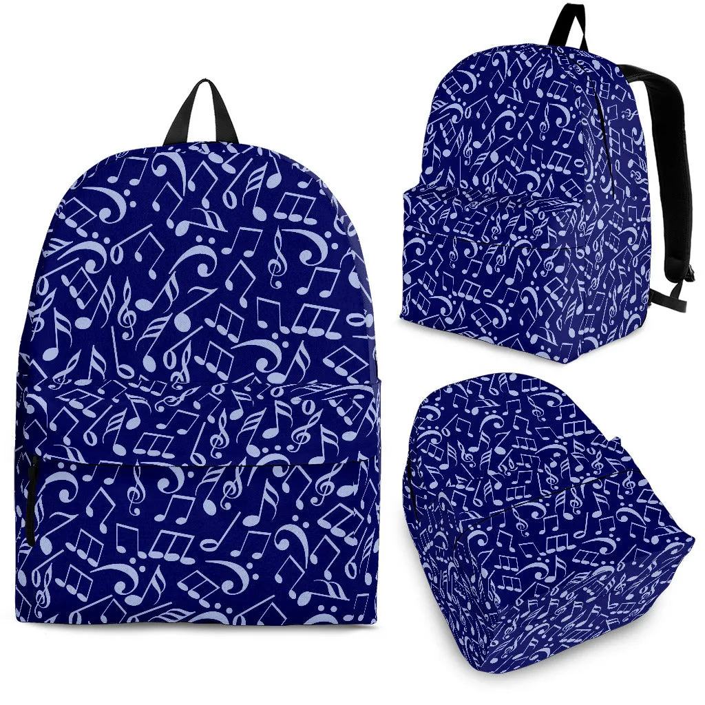 Dark Blue Music Notes