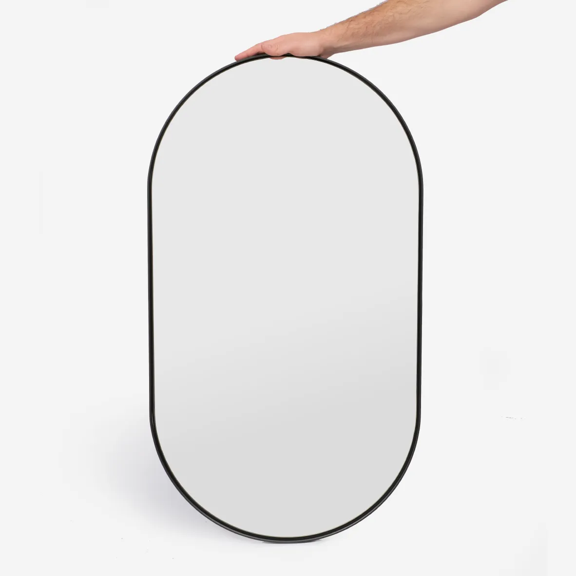 Deep Frame Pill Mirror   LED
