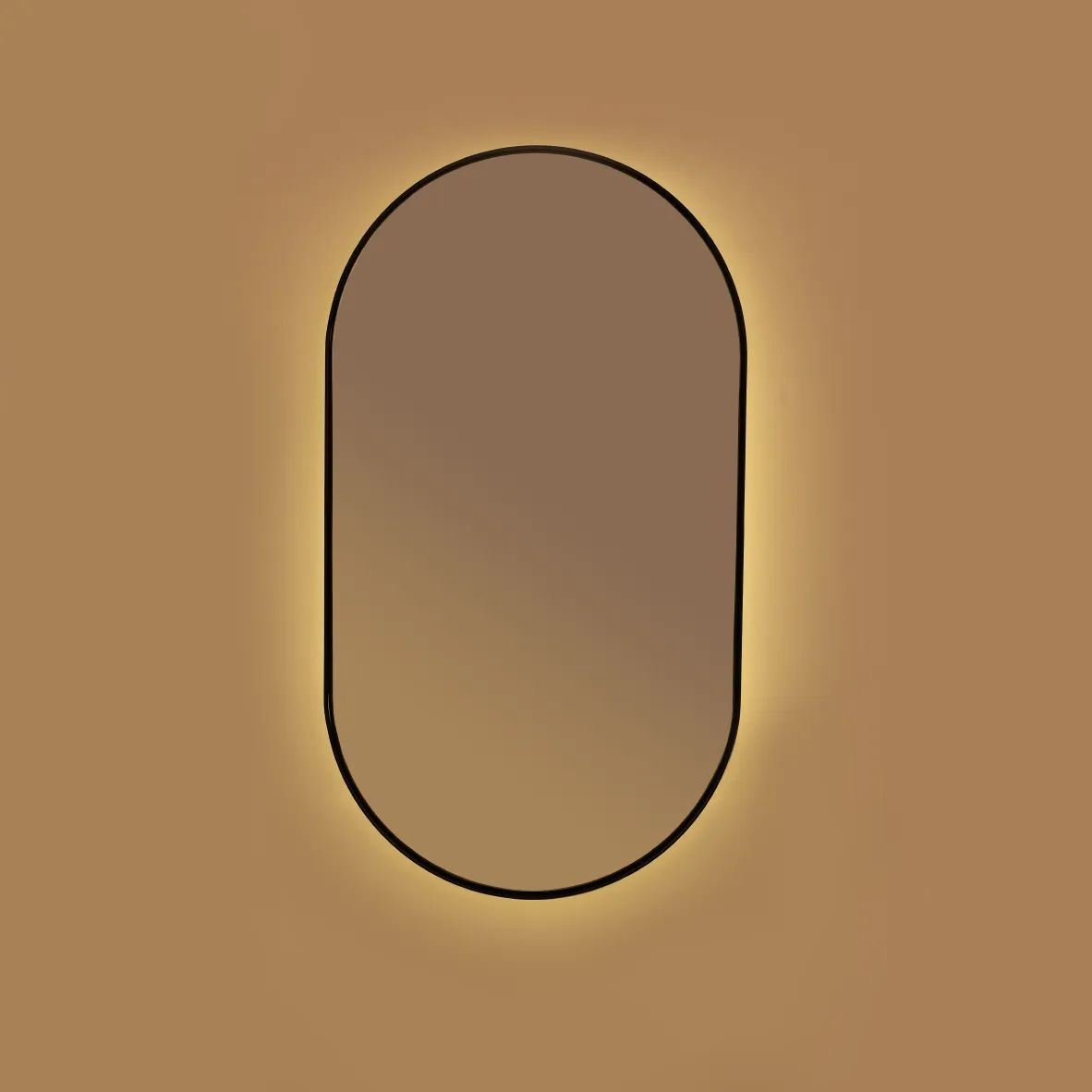Deep Frame Pill Mirror   LED