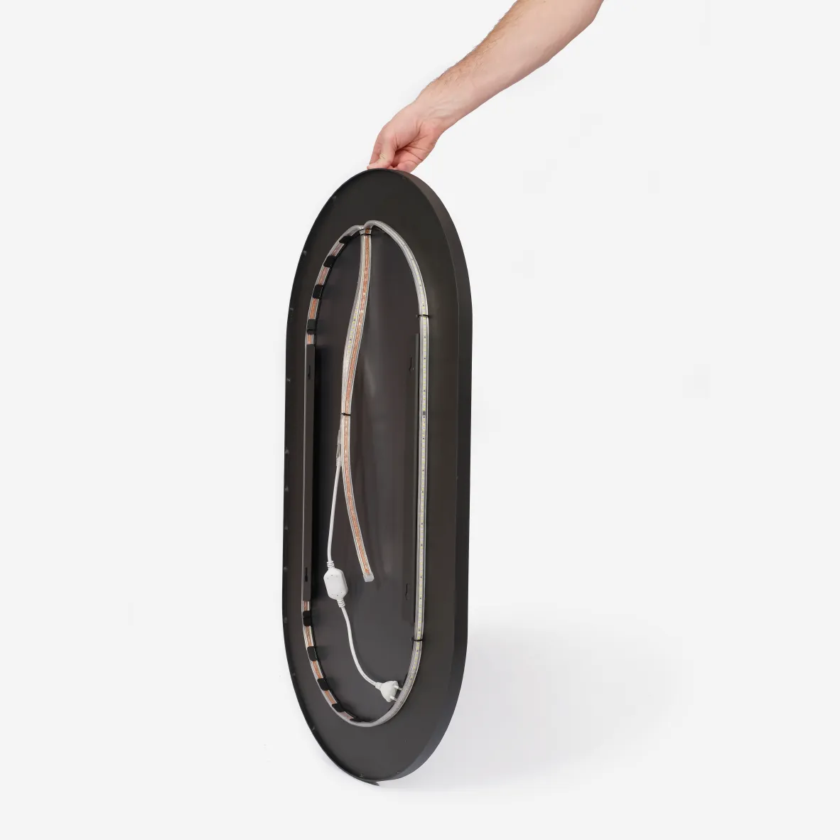 Deep Frame Pill Mirror   LED