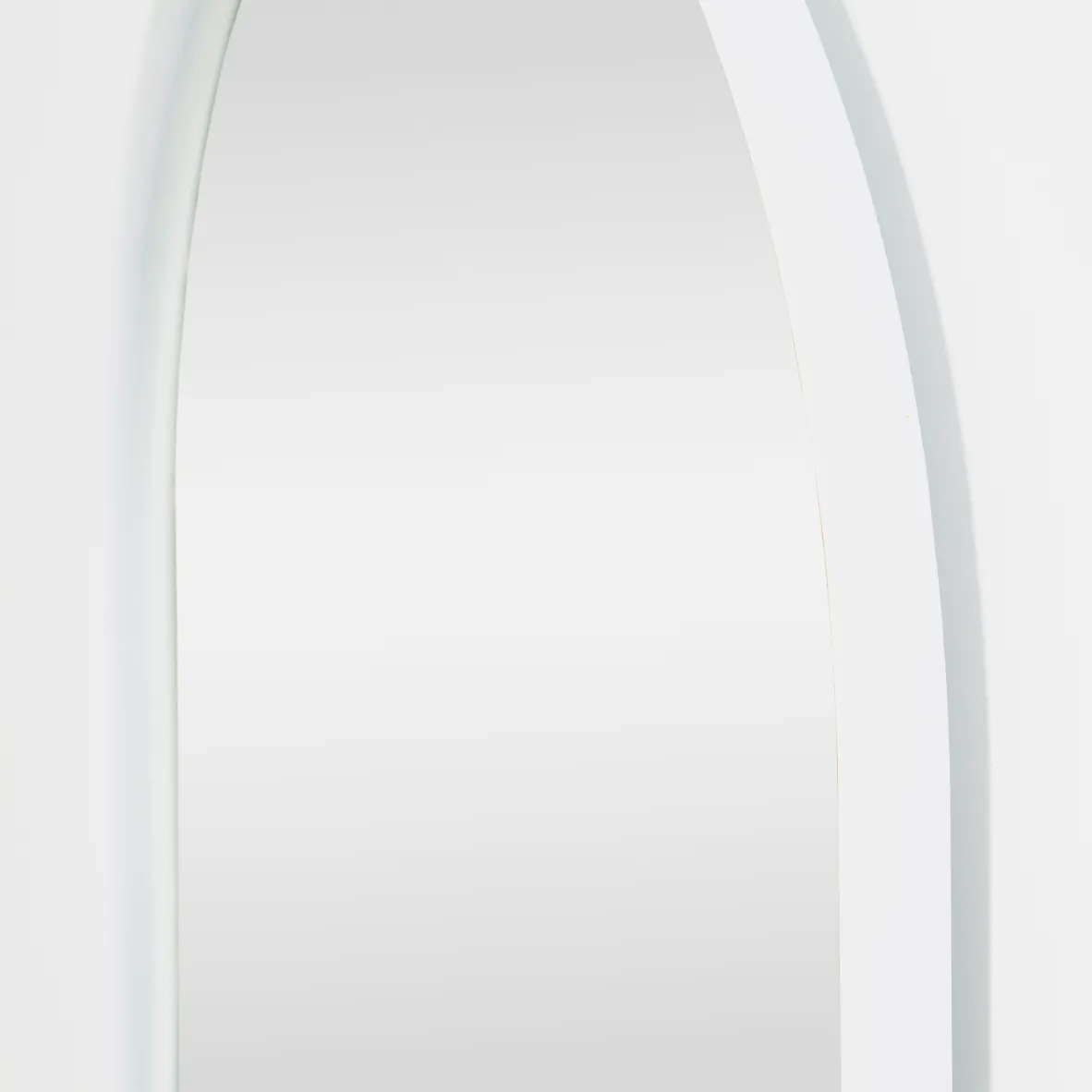 Deep Frame Pill Mirror - White