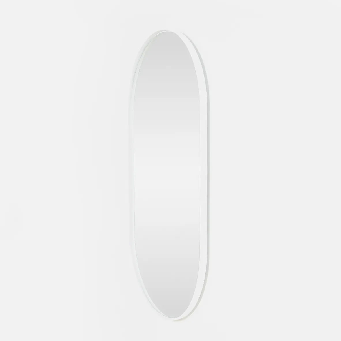 Deep Frame Pill Mirror - White