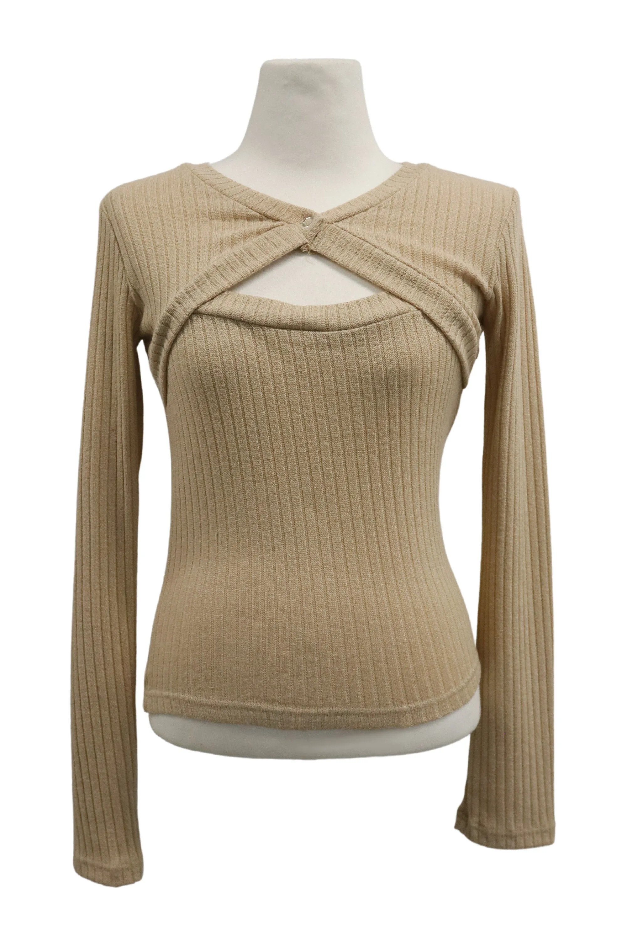 Della Cut Out Ribbed Top