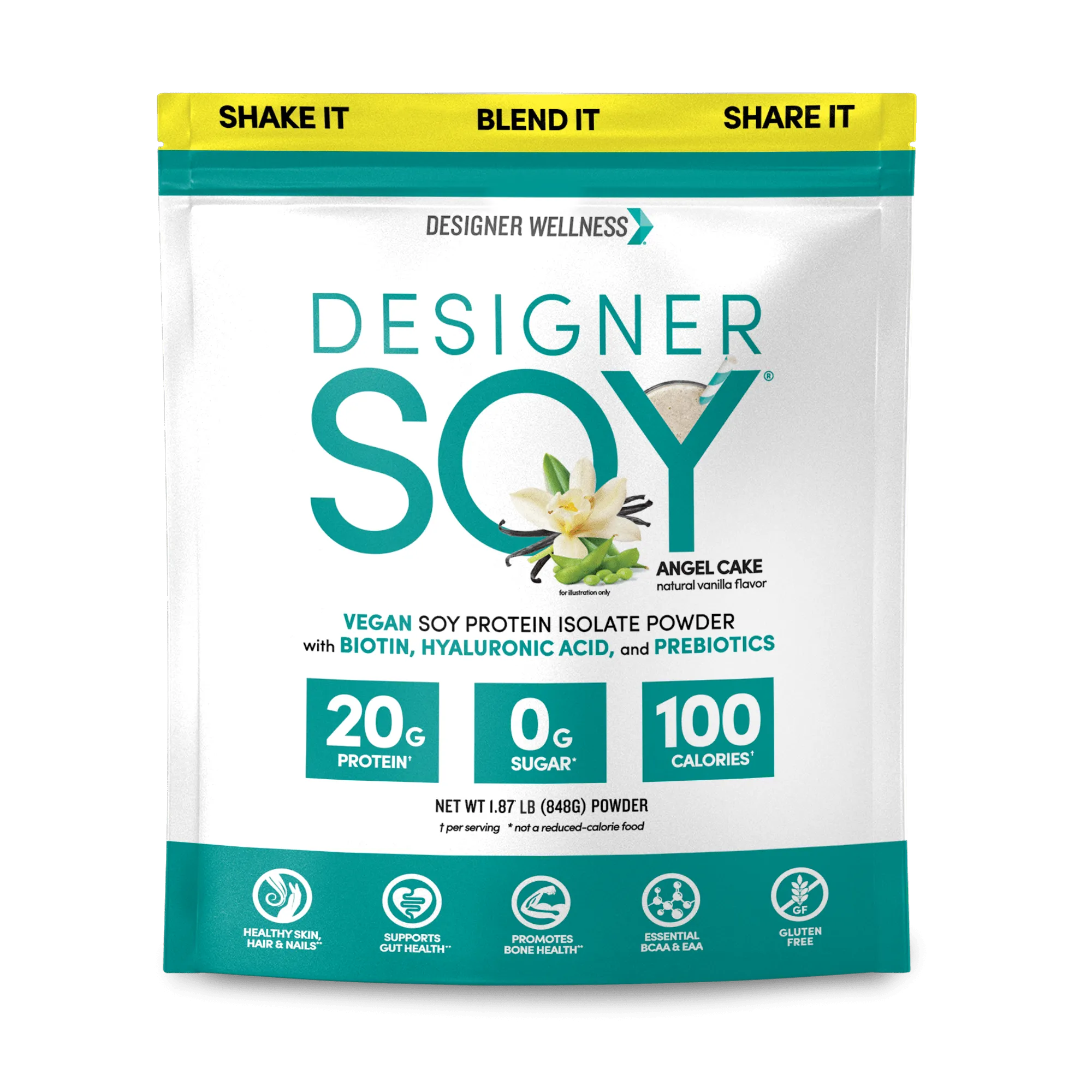 Designer Soy Protein Powder | Angel Cake Vanilla 1.87 lb