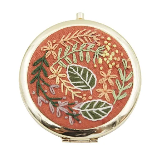 DIY Kits Embroidery Flower Compact makeup mirror