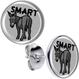 Donkey Smart Ass Stud Earrings