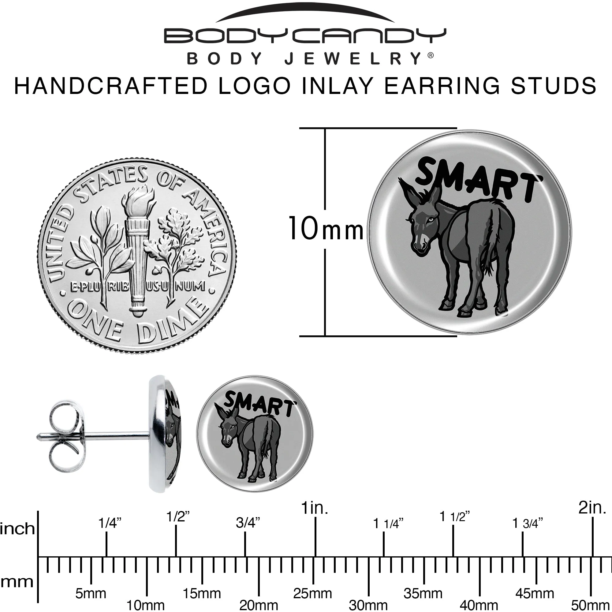 Donkey Smart Ass Stud Earrings