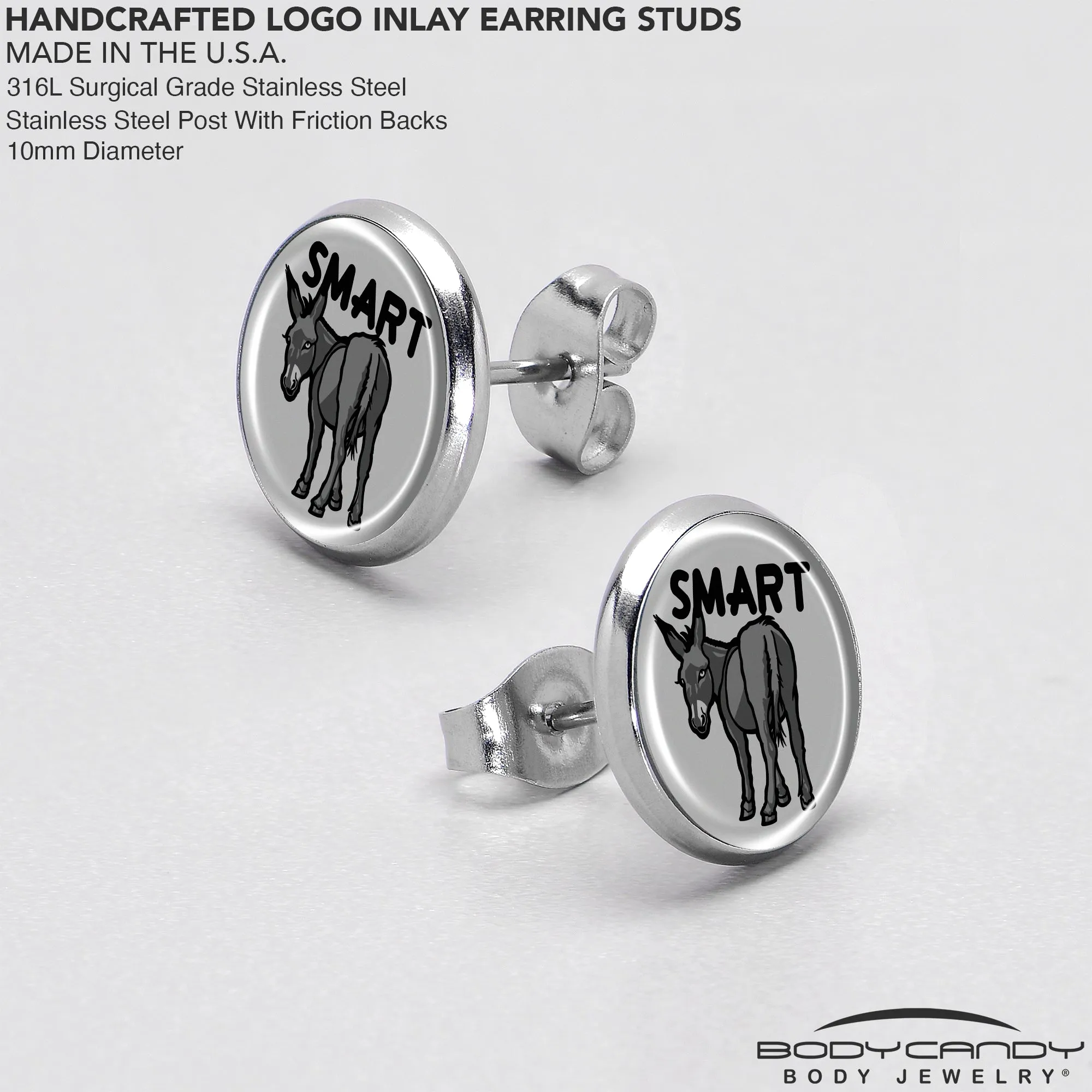 Donkey Smart Ass Stud Earrings