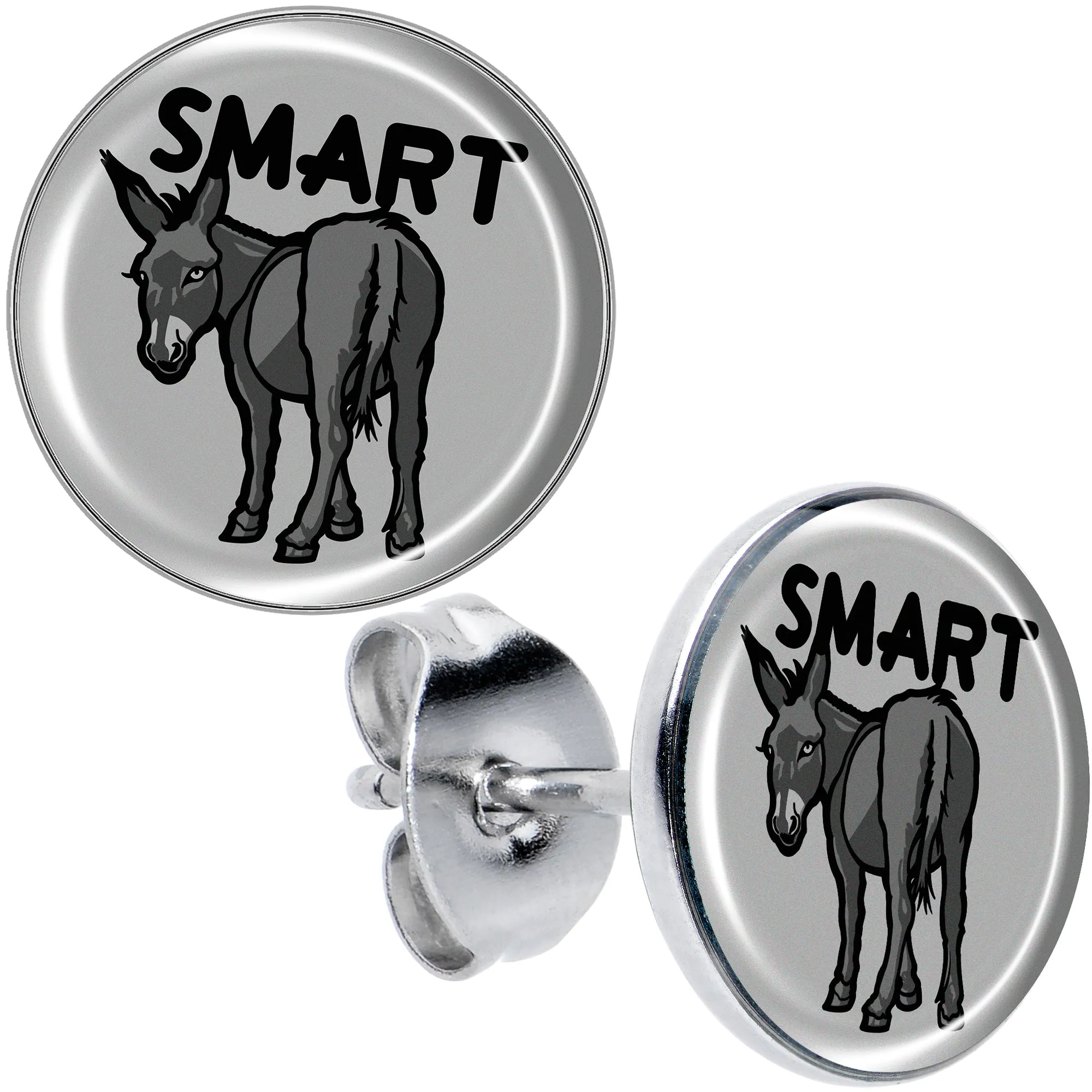 Donkey Smart Ass Stud Earrings