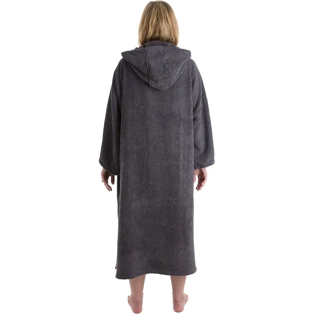 Dry Robe Short Sleeve Towel Robe Slate Grey Medium