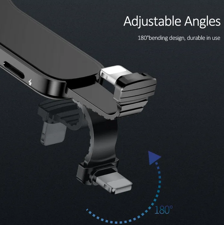 Dual Apple Interface Ring Bracket Adapter USAMS 3.5mm Audio and Charger Phone Holder 2A Fast Charging OTG Adapter for iPhone iOS 3.5mm interface