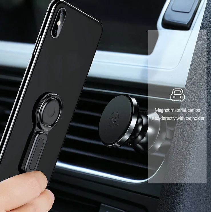 Dual Apple Interface Ring Bracket Adapter USAMS 3.5mm Audio and Charger Phone Holder 2A Fast Charging OTG Adapter for iPhone iOS 3.5mm interface