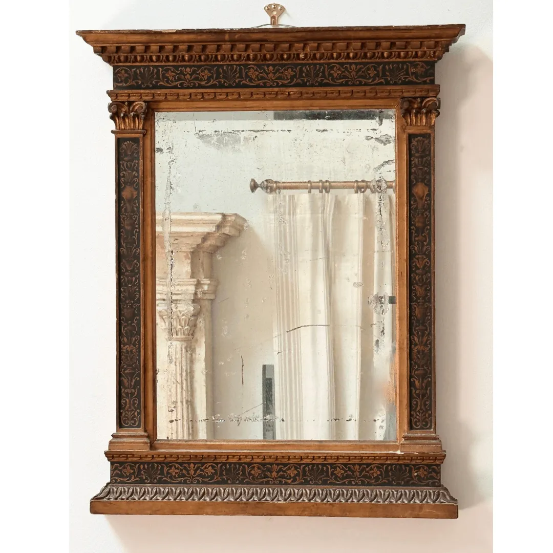 Early 19th C. Italian tabernacle  frame mirror