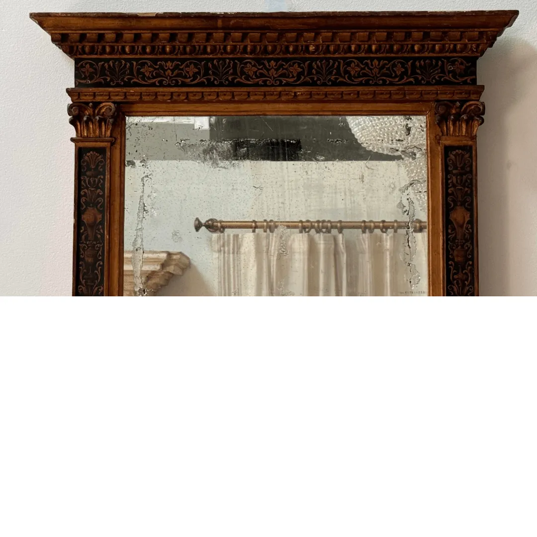Early 19th C. Italian tabernacle  frame mirror