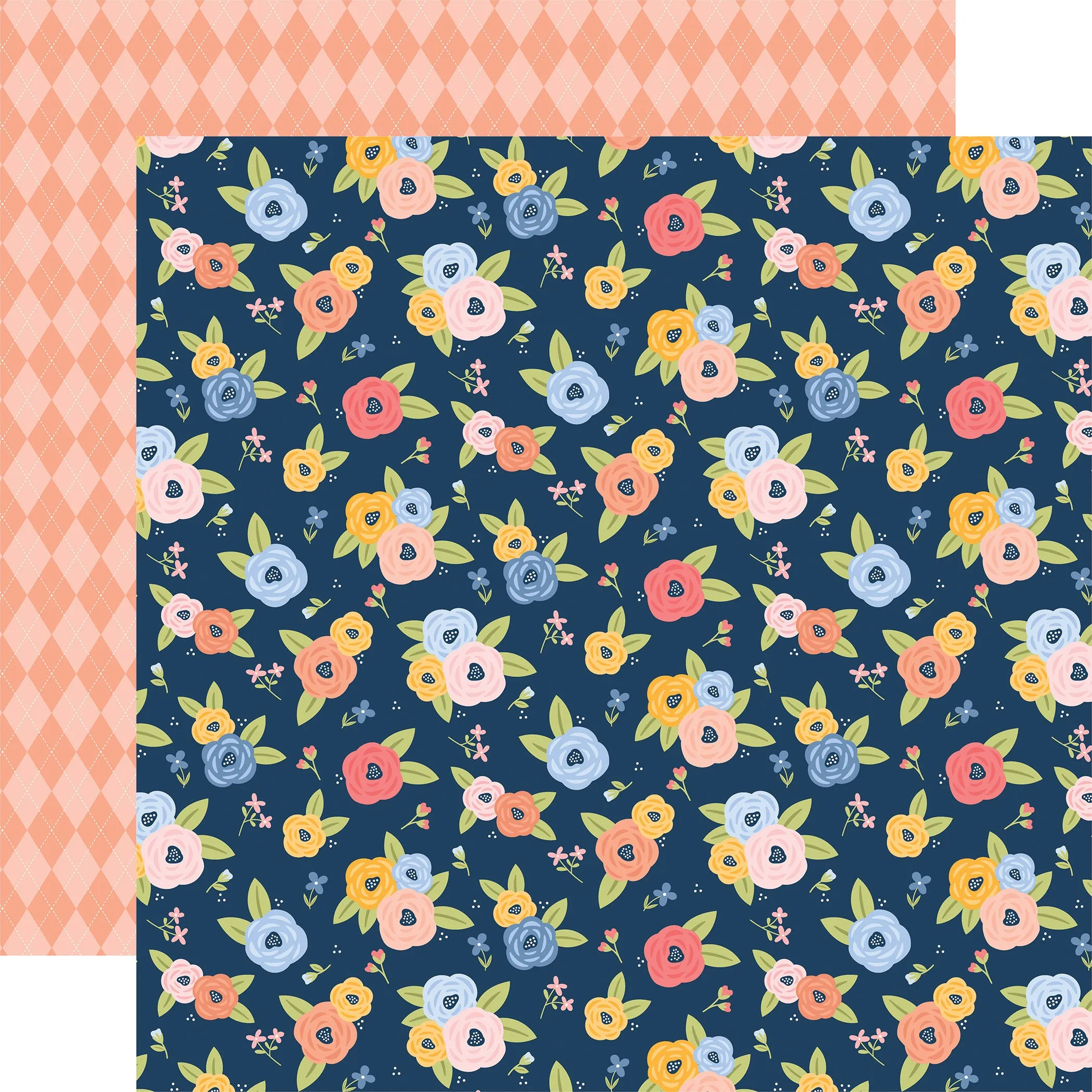 Echo Park - Blossoms and Bees - 12x12 Single Sheet - Sweet Blossoms