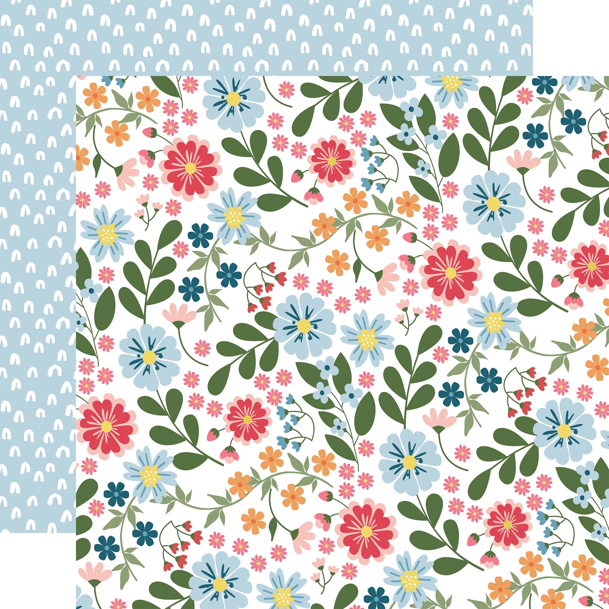 Echo Park - Here Comes The Sun - 12x12 Single Sheet / Sunny Day Floral