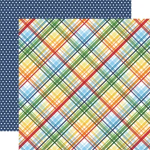 Echo Park - My Little Boy - 12x12 Single Sheet / Little Boy Plaid