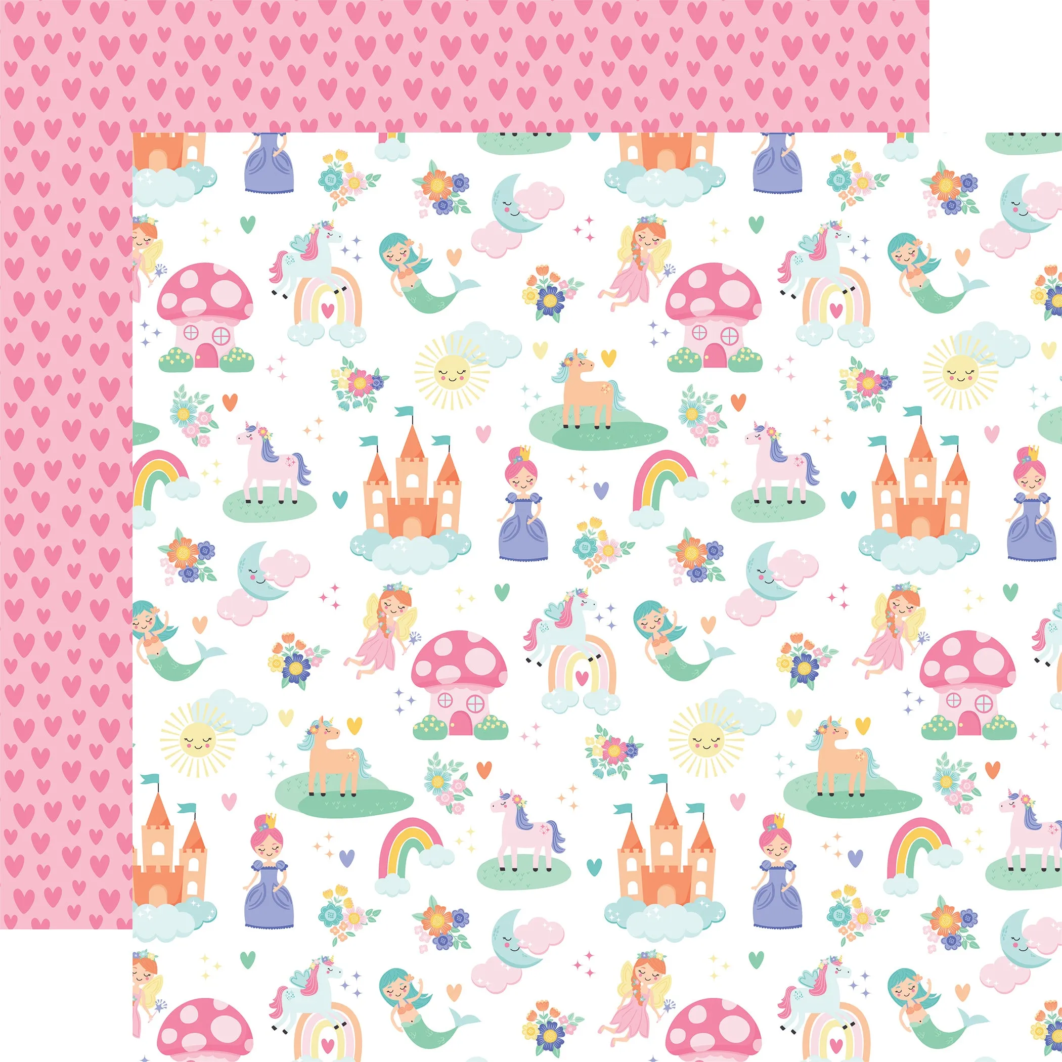 Echo Park - My Little Girl - 12x12 Single Sheet / Imagine Fairy Tales