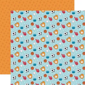 Echo Park - Play All Day Boy - 12x12 Single Sheet / Play Ball