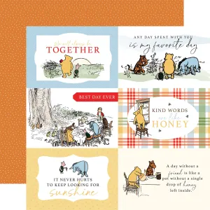 Echo Park - Winnie The Pooh - 12x12 Single Sheet / 6x4 Journaling Cards