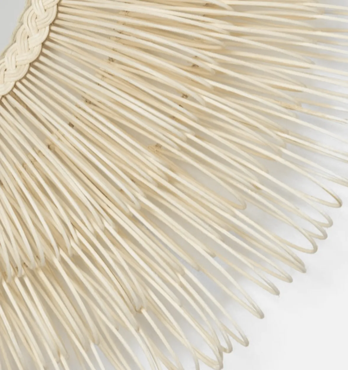Eliza White Cane Round Mirror